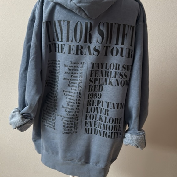 Blue Crewneck Hoodie Eras Tour | It Was Rare I Was There | Handmade | Size Large - Picture 2 of 8